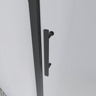 Душевая дверь Veconi Evo 100 GR, 1800x1950, графит брашинг, стекло тонированное матовое